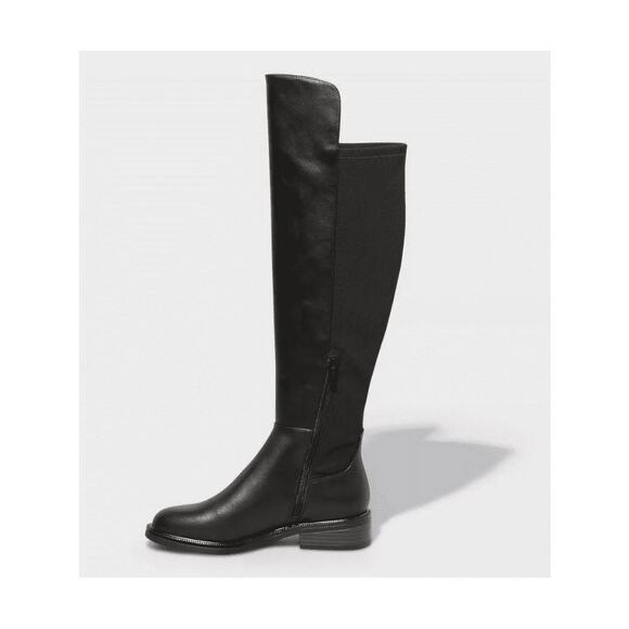 Women's Tall Hope Riding Side Zip Boots Black Size 6 - Picture 2 of 3